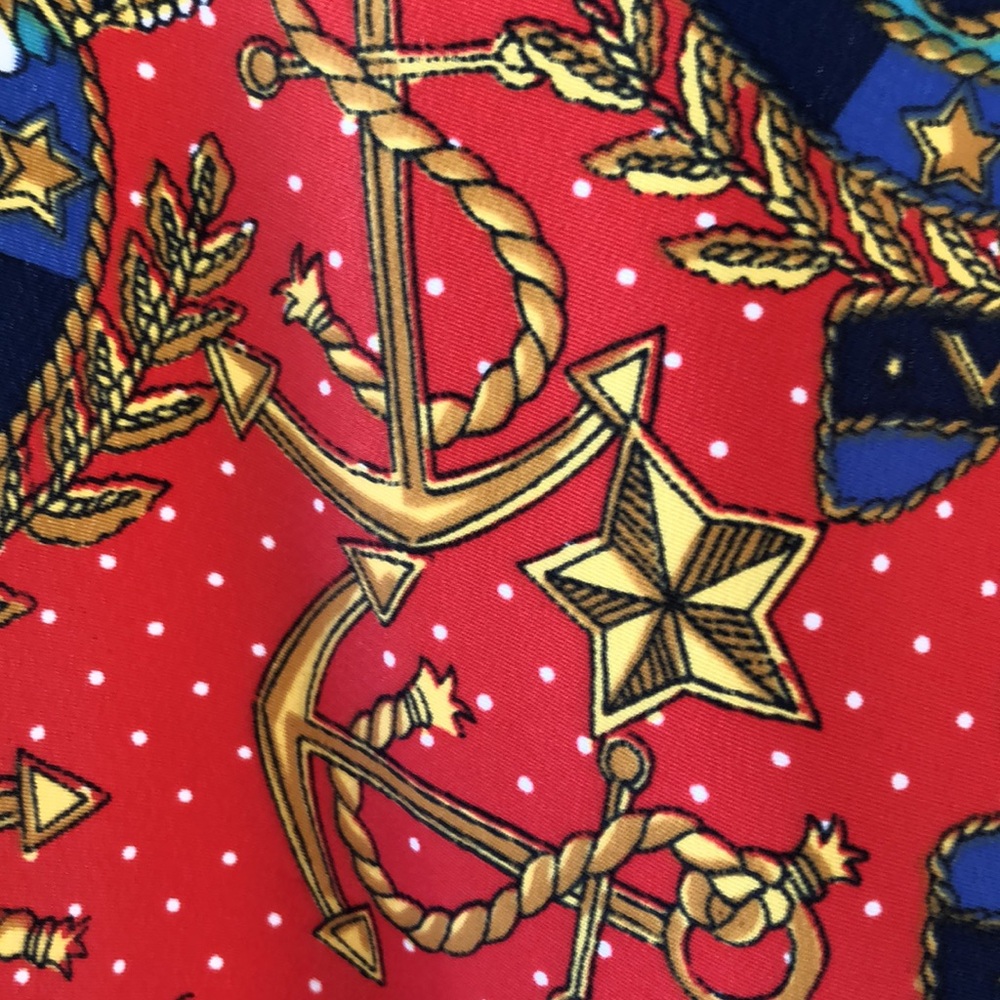 AHOY! SCARF 
NAUTICAL ANCHOR FASHION SCARF
EUC - Picture 8 of 10